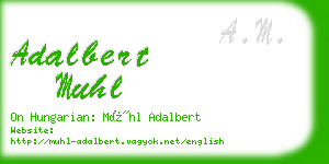 adalbert muhl business card
